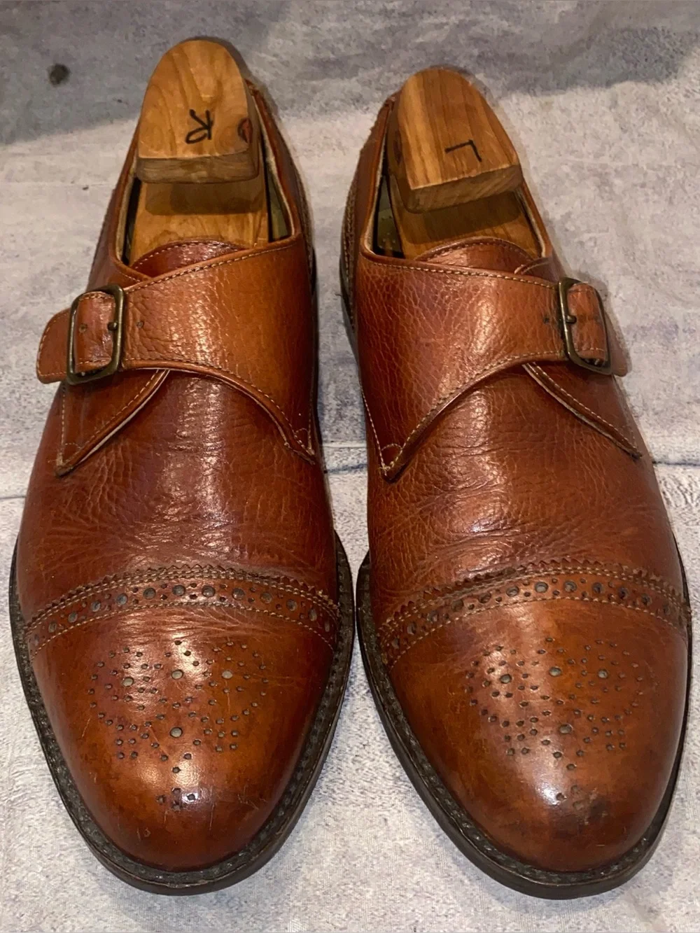 Rancourt Maine x Cole Haan Monk Strap Casual Dress Shoes Country Office 9.5 USA